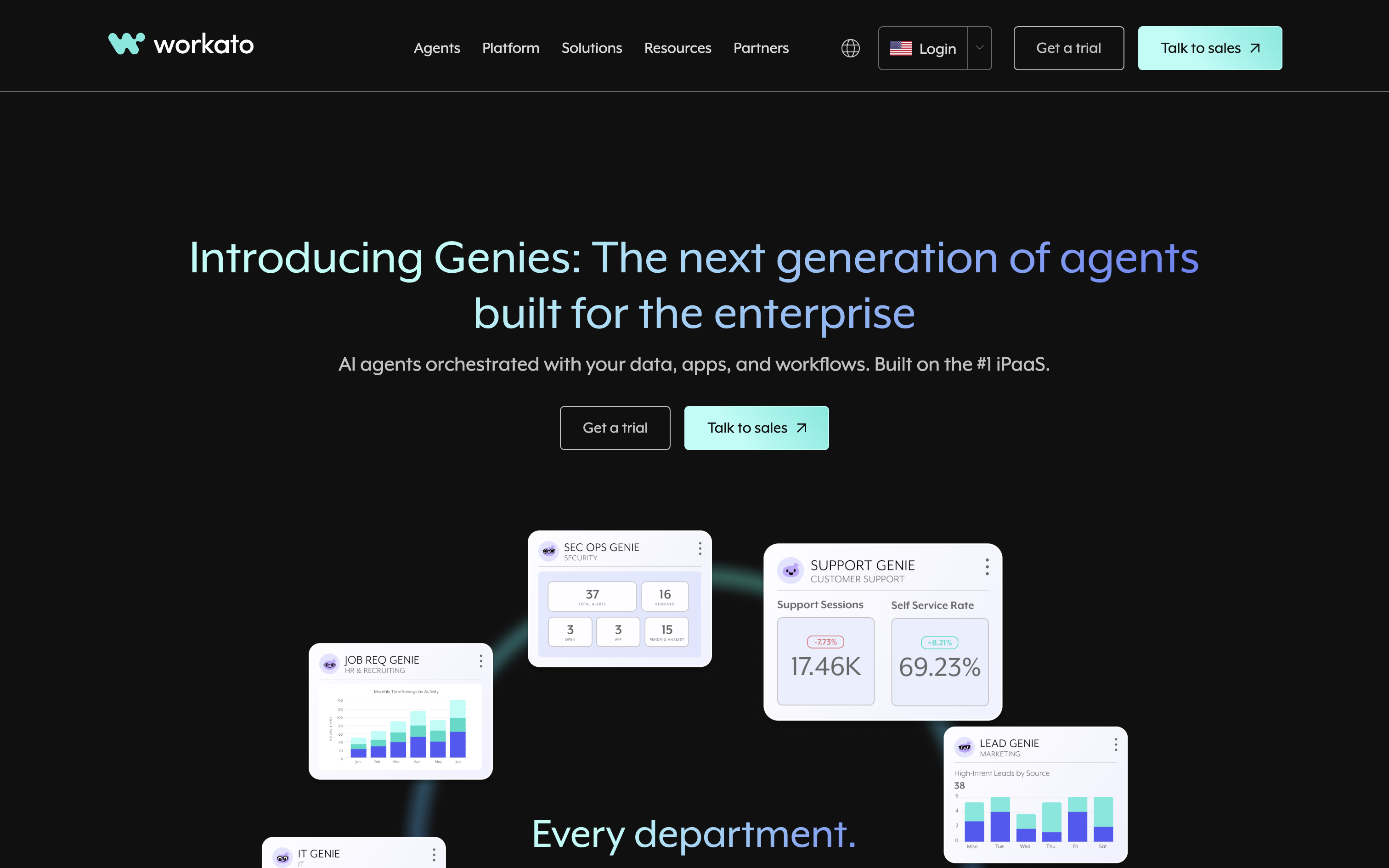 Workato Homepage
