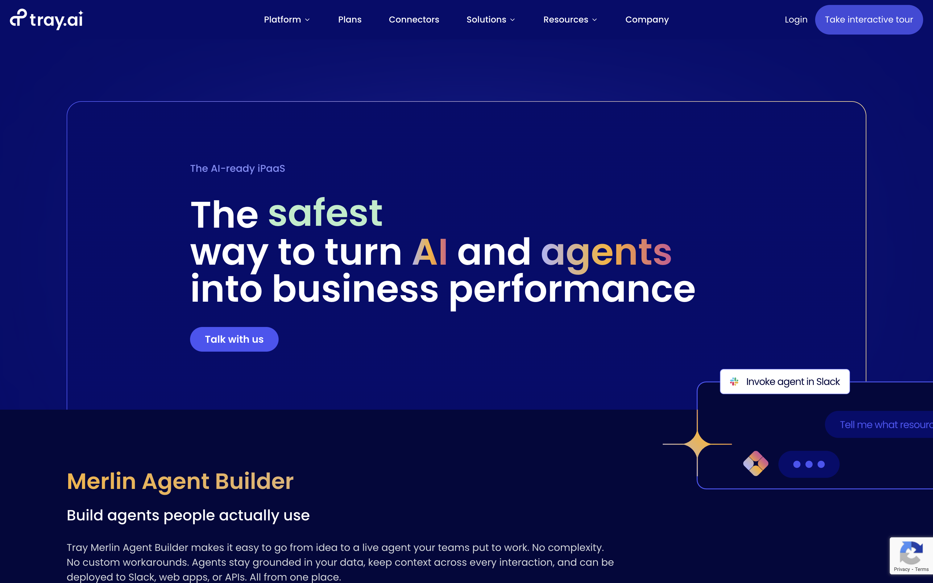 Tray.ai Homepage