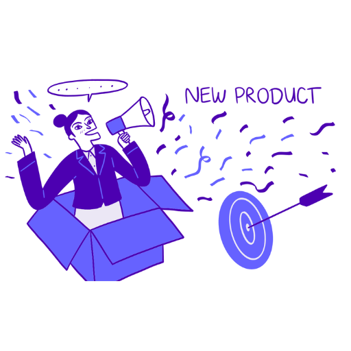 an artistic representation of announcement of new product packaging and its branding 