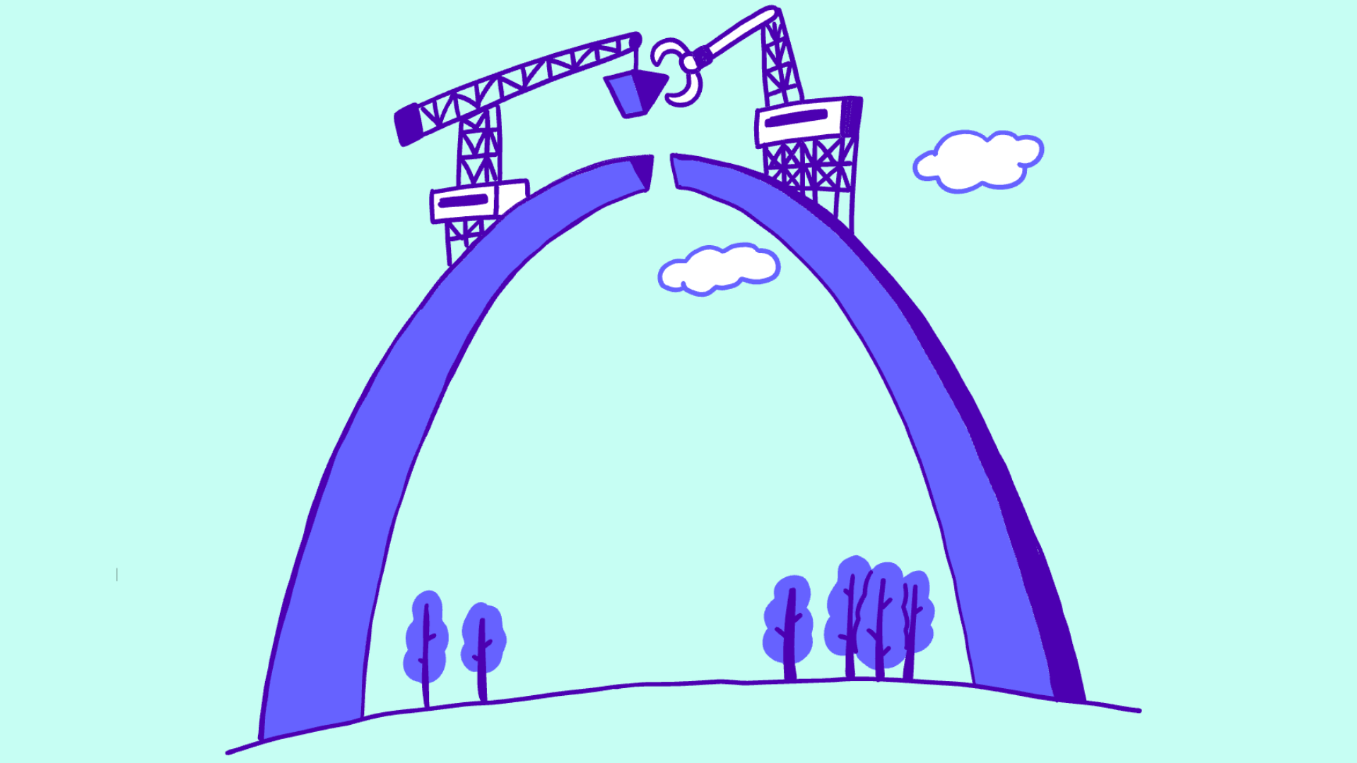 An artistic representation of Brand Strategy Services which represent something that bridges the gap From Clarity to Scalability which are represented by beginning and end of a bridge