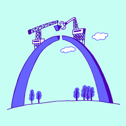 An artistic representation of Brand Strategy Services which represent something that bridges the gap From Clarity to Scalability which are represented by beginning and end of a bridge