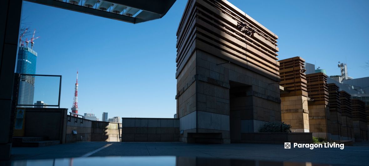 Green fields with wind turbines in distance