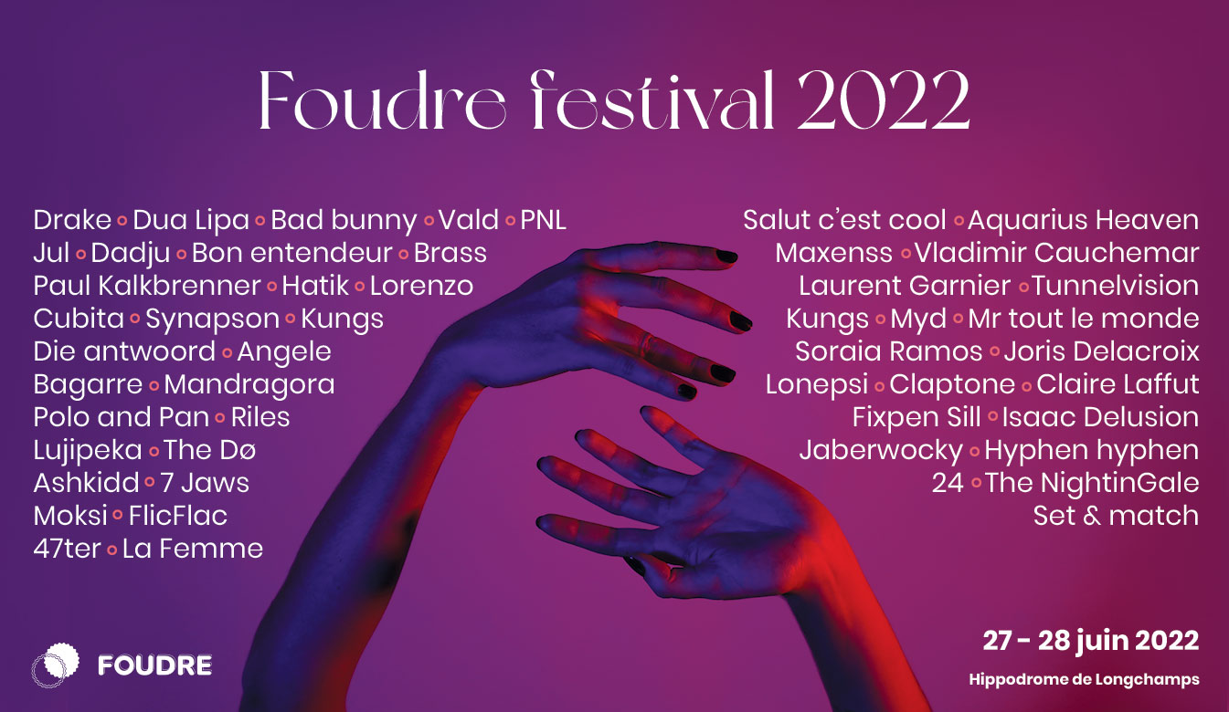 Affiche de la programmation du foudre festival