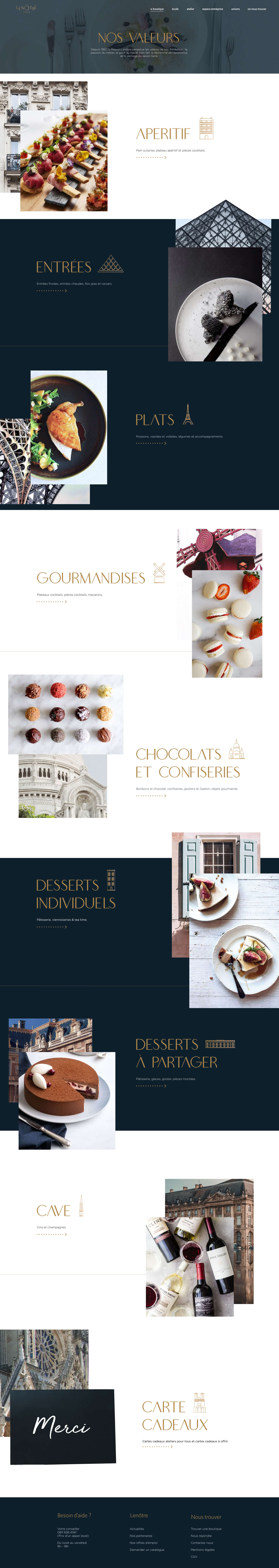 E-boutique du site le Nôtre