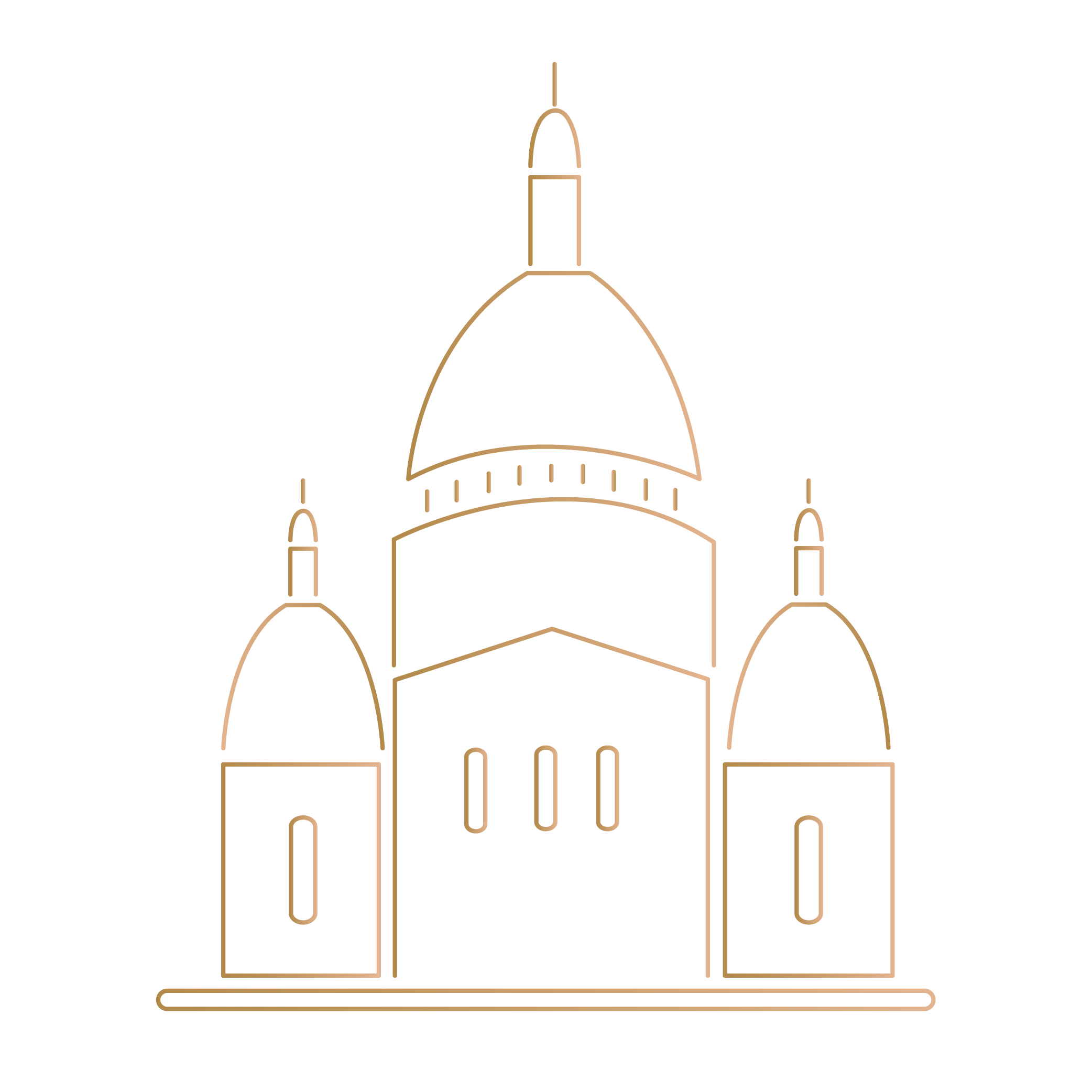 pictogramme doré  sacré coeur