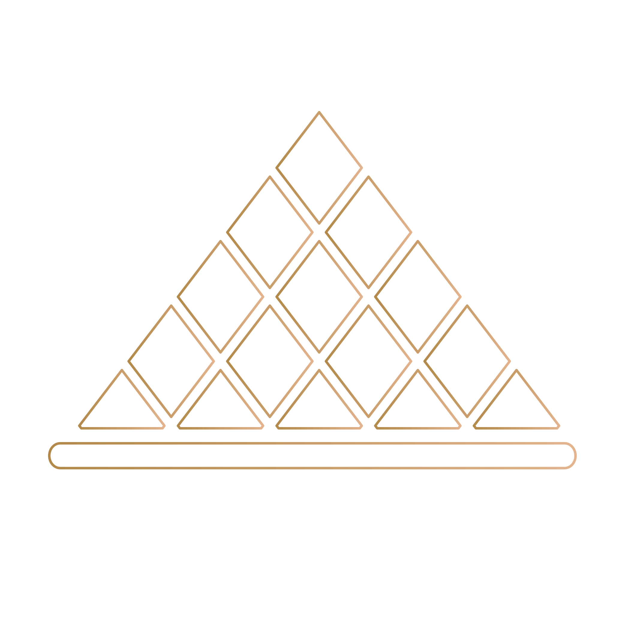 pictogramme doré pyramide du Louvre