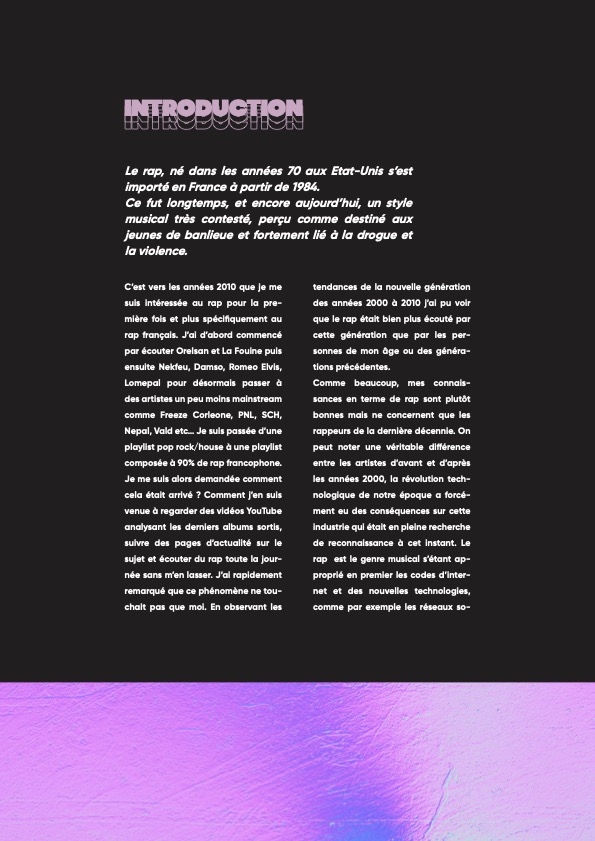 INtroduction du magazine destiné au rap