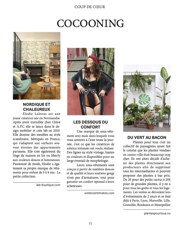 Page coup de coeur du magazine Paulette