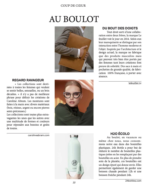 Page coup de coeur du magazine Paulette