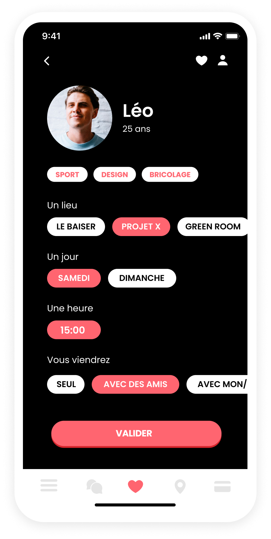 ecran de la page artiste du festival