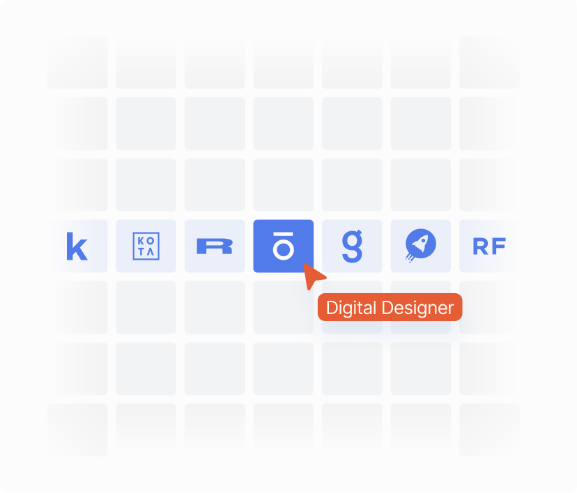 Row of UK branding agency logos with the Overpass Studio logo highlighted