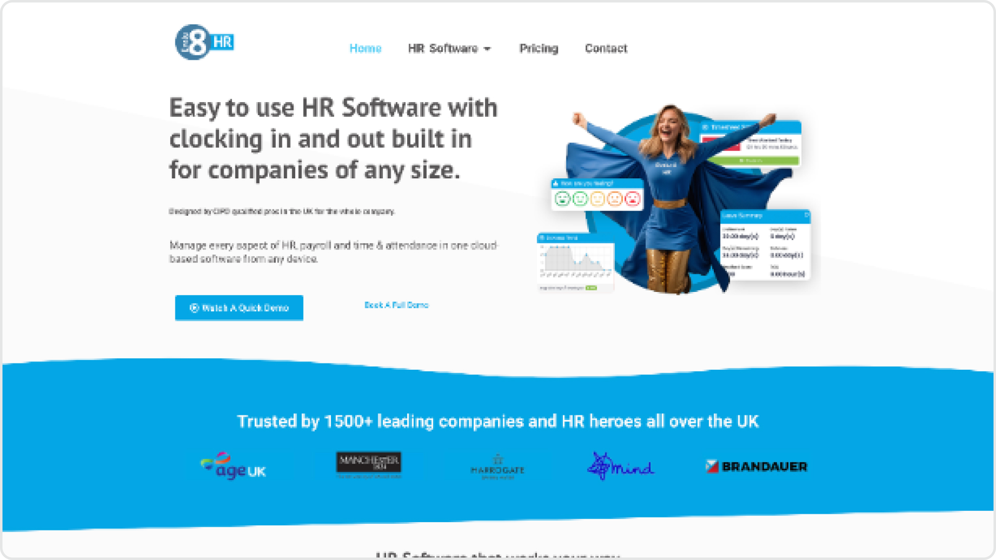 Evalu8 homepage hero before redesign