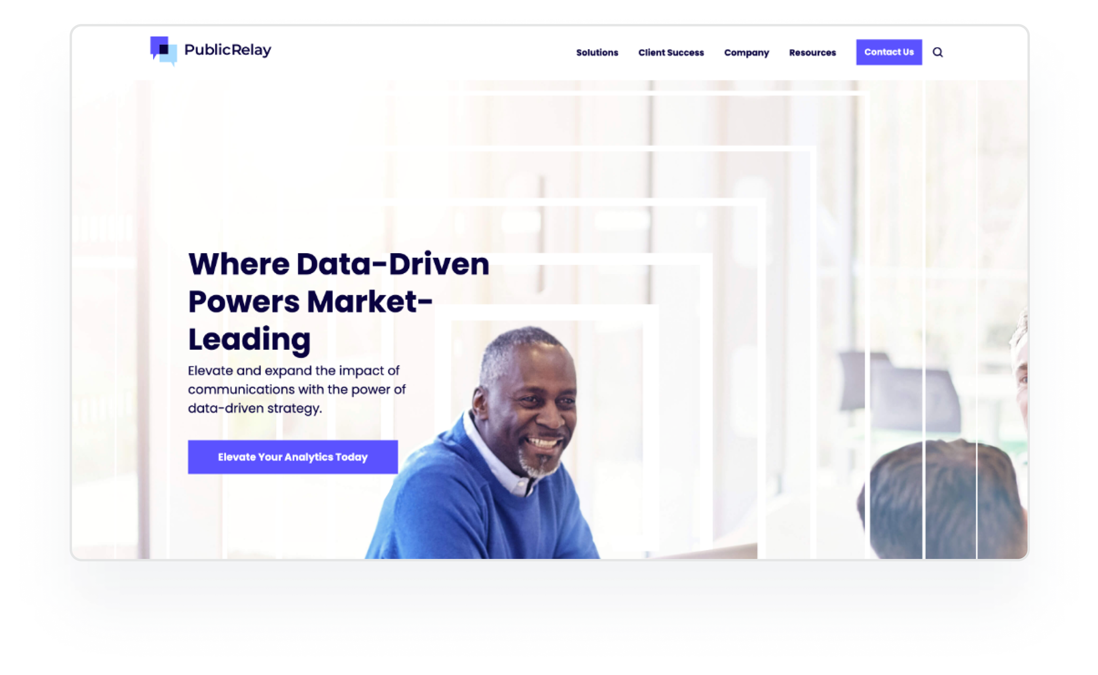 Public relay homepage hero before redesign