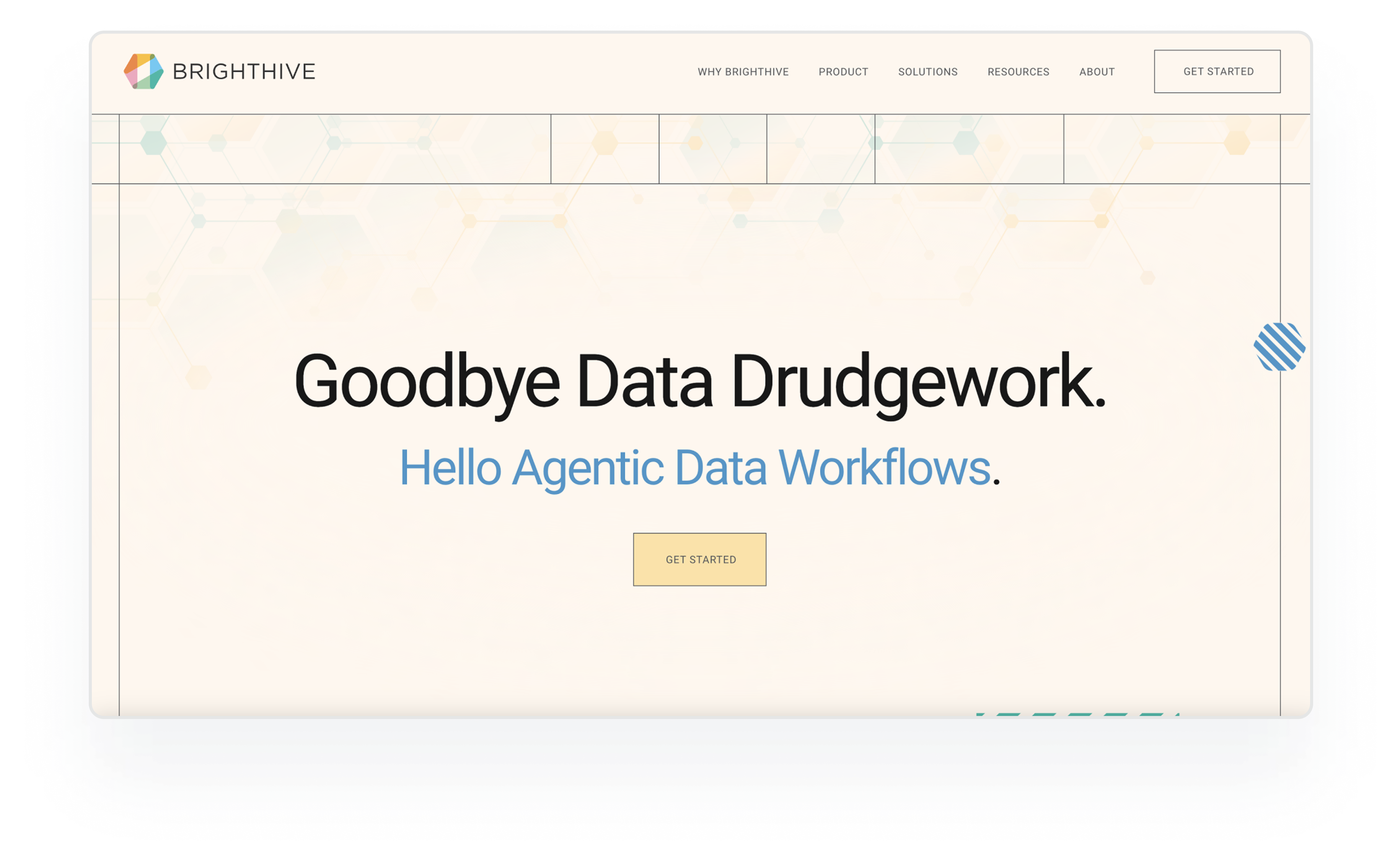 Brighthive homepage hero before redesign