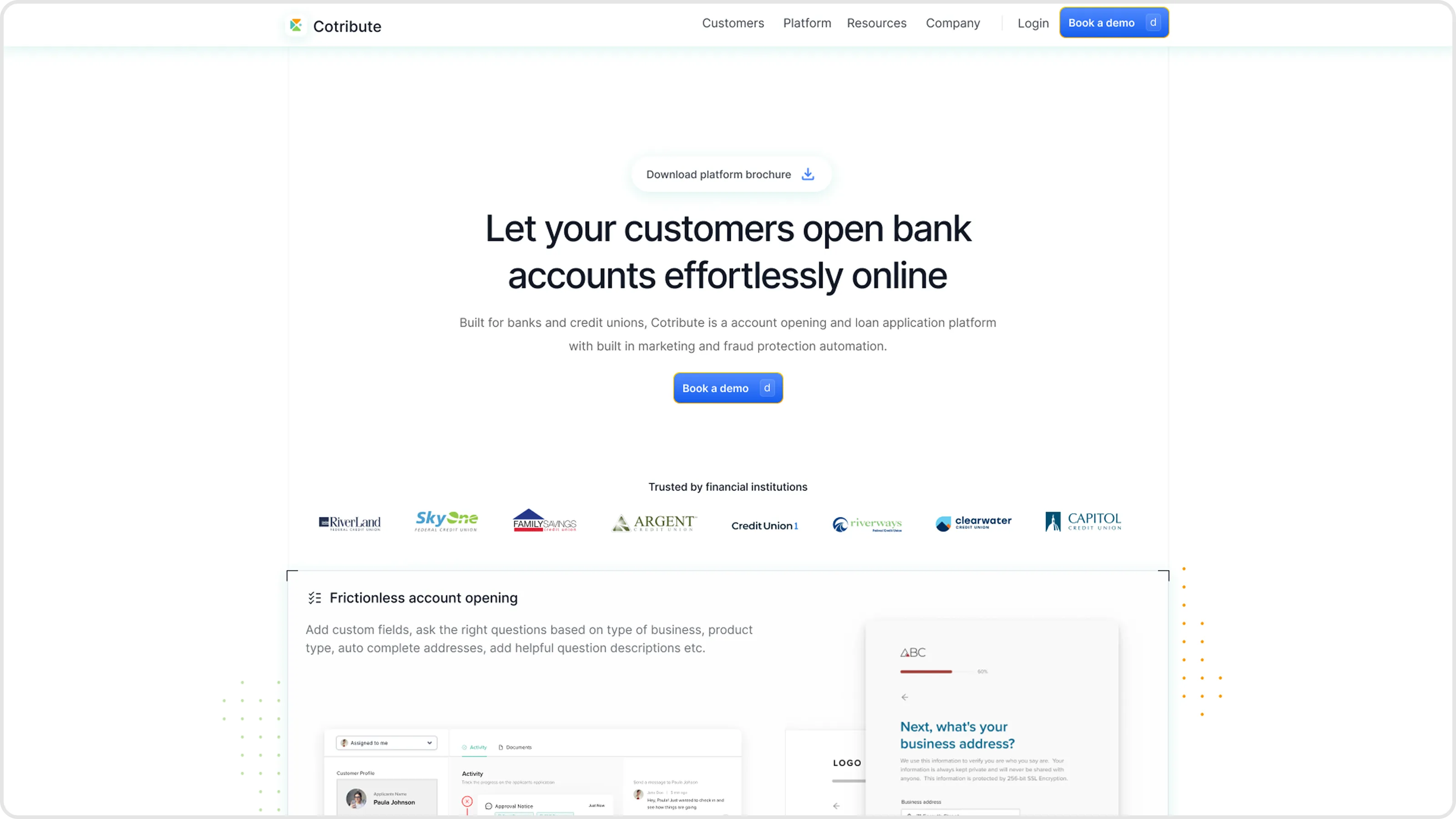 Cotribute homepage hero redesigned by Overpass Studio