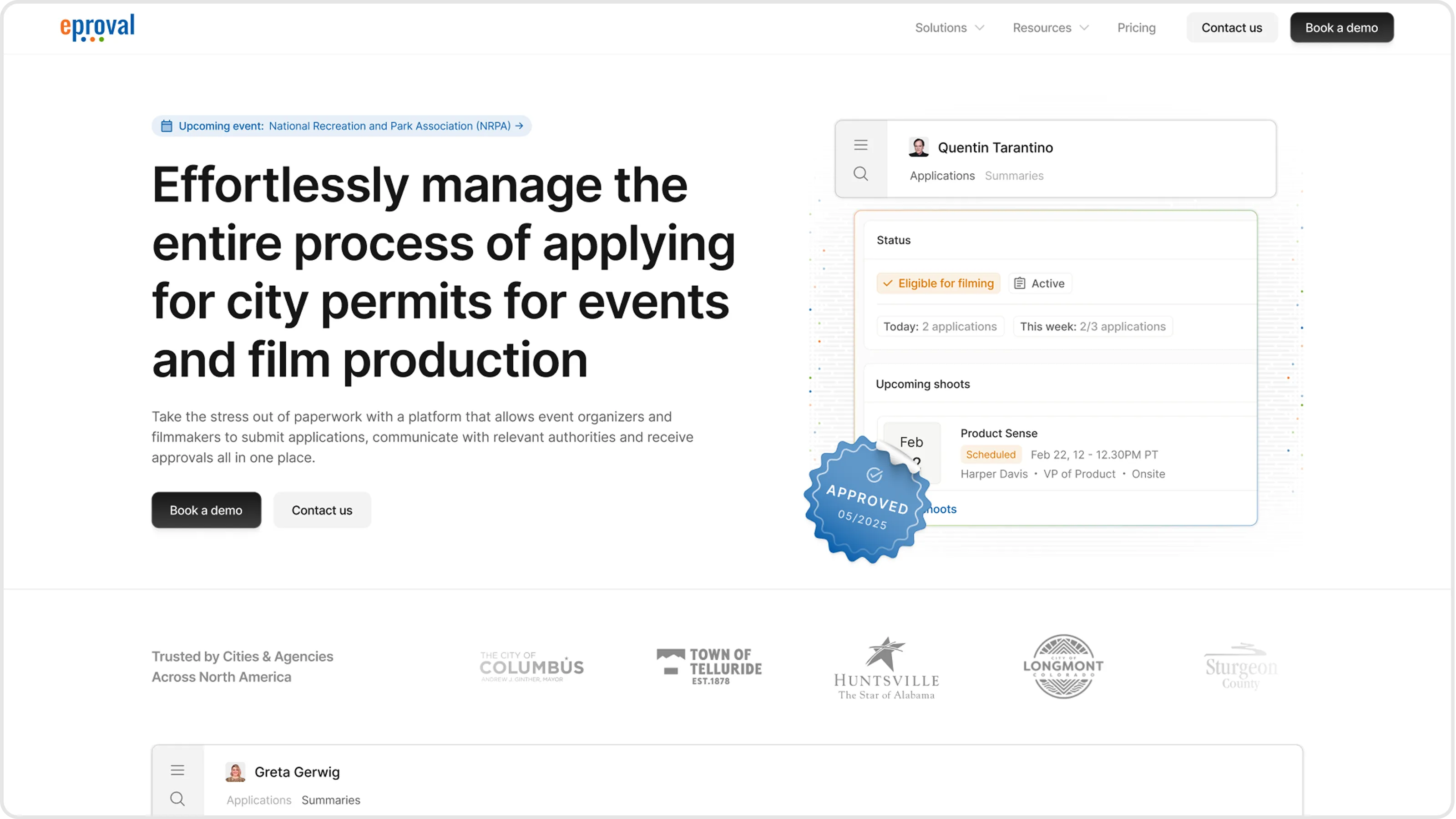 eproval homepage hero redesigned by Overpass Studio