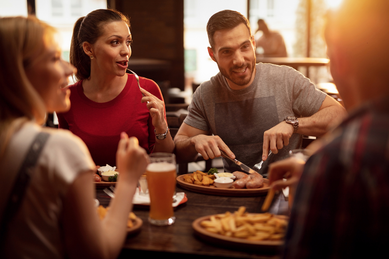 Alcohol in a fast food restaurant