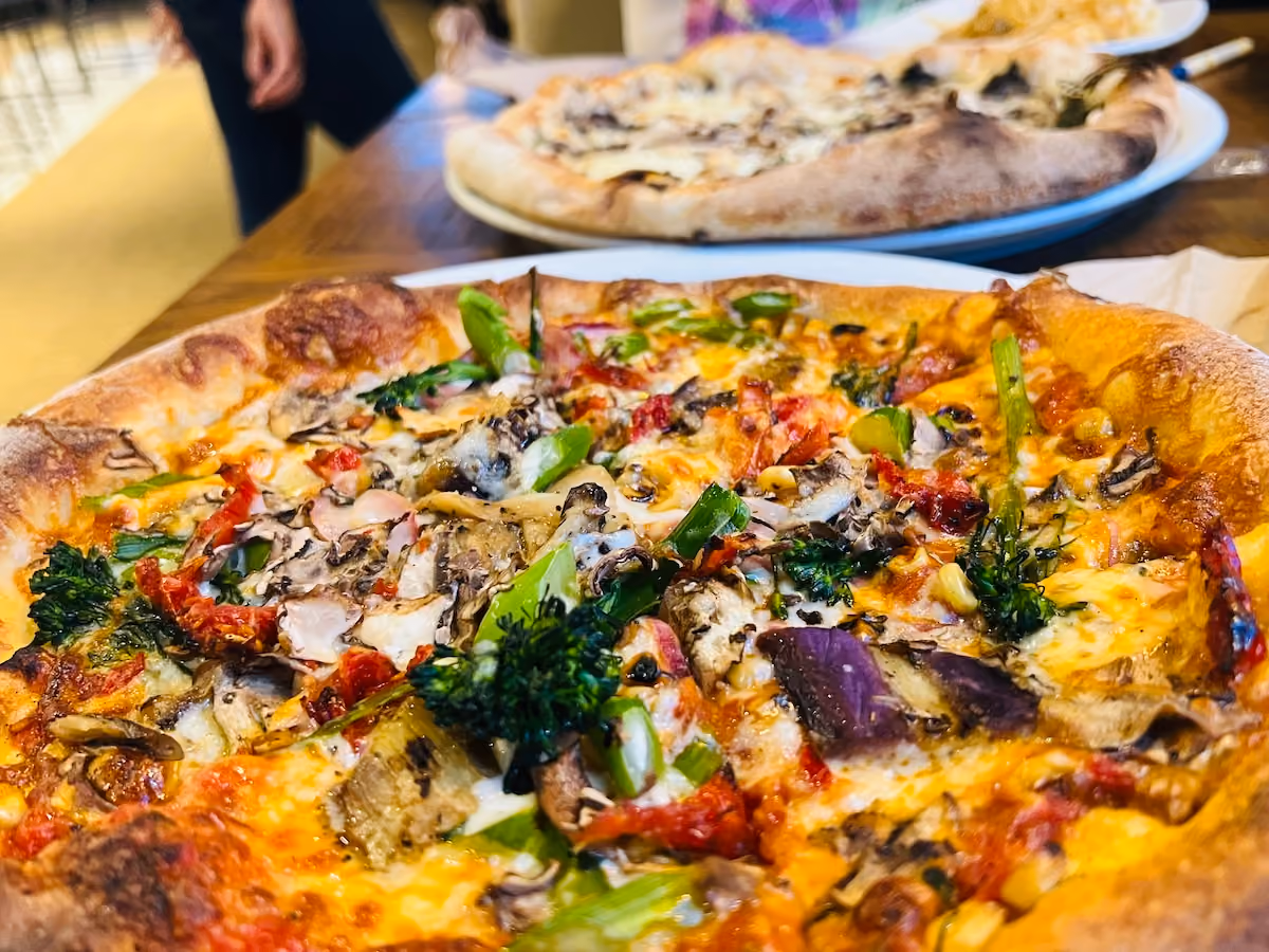 Pizzas dans un restaurant