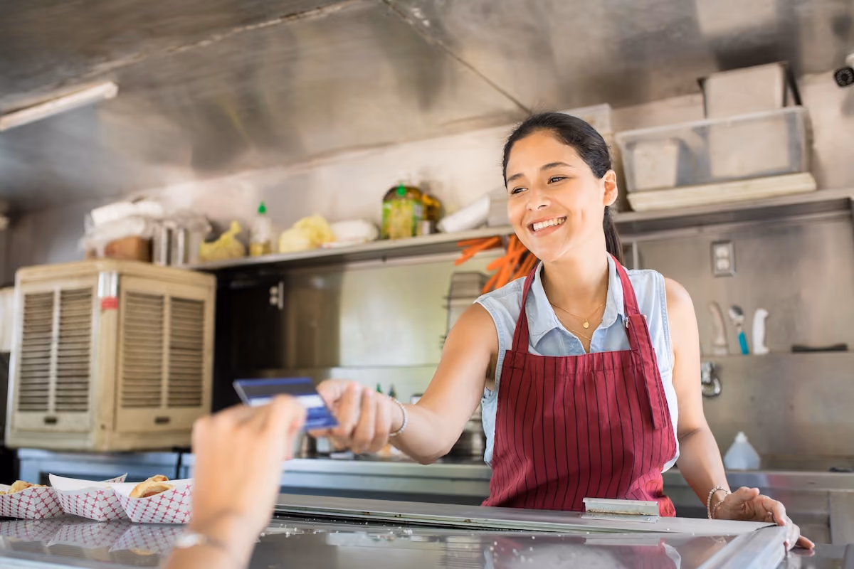 Paiement dans un foodtruck