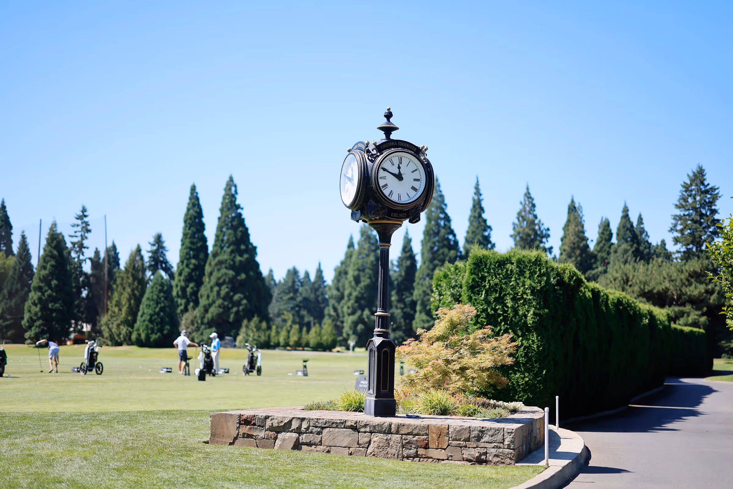 Historic clock post at Columbia Edgewater