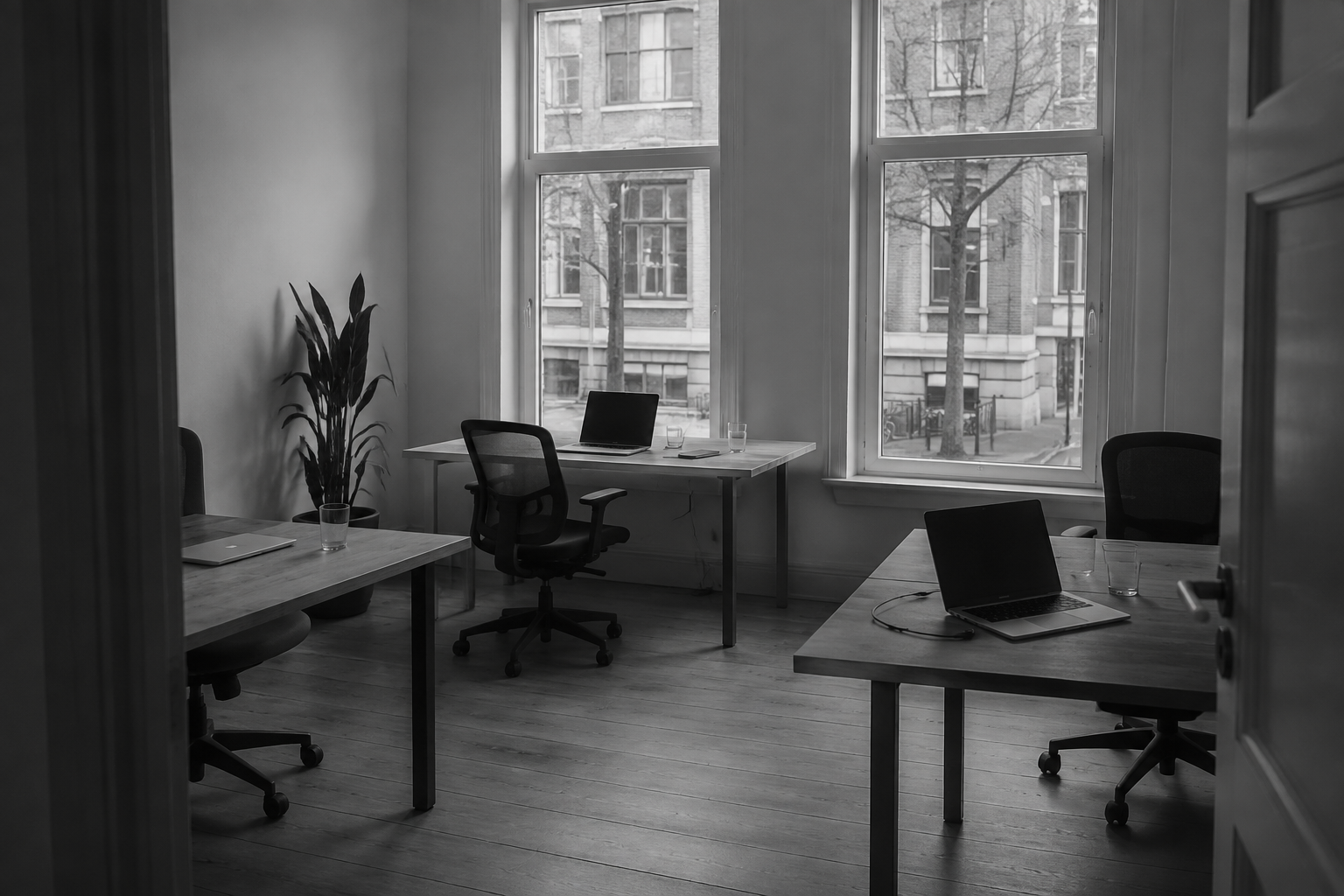 An illustrative workspace prepared for focused work