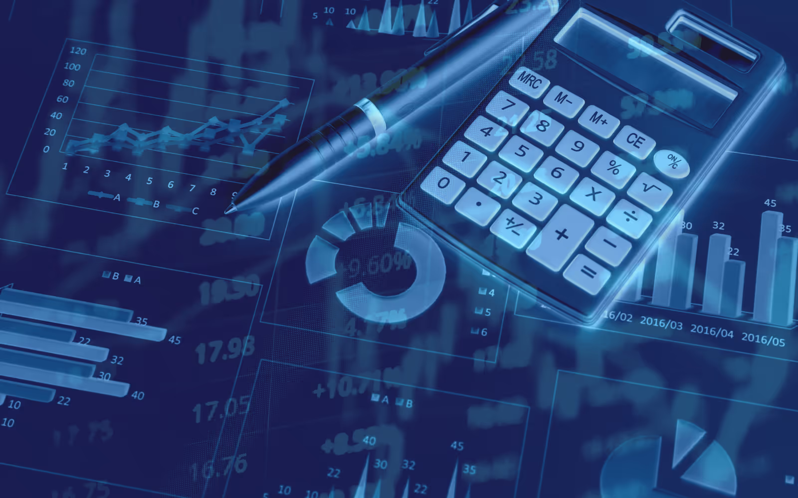 Decorative image of accounting devices.