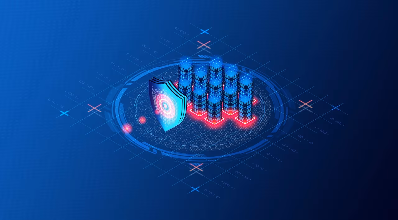 Graphical representation of a firewall system protecting a data center