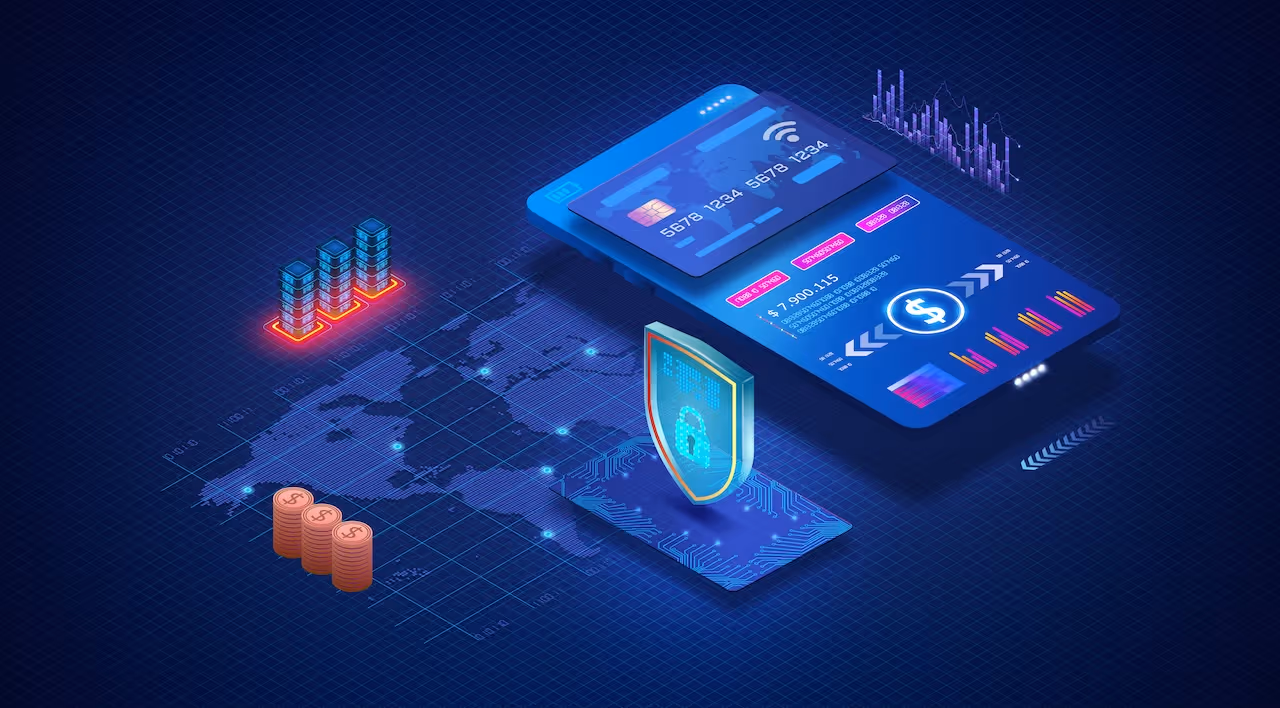 Graphic image of a secure payment system that operates on strong PCI compliance.