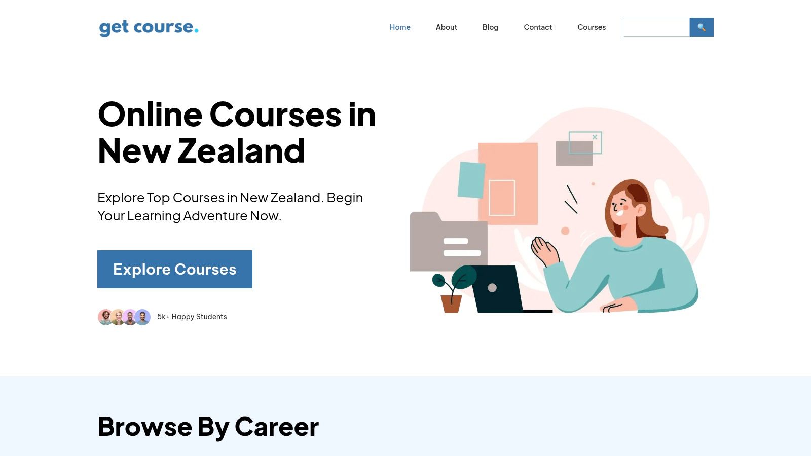 A person studying online with a laptop, representing the flexibility of short courses online in NZ.