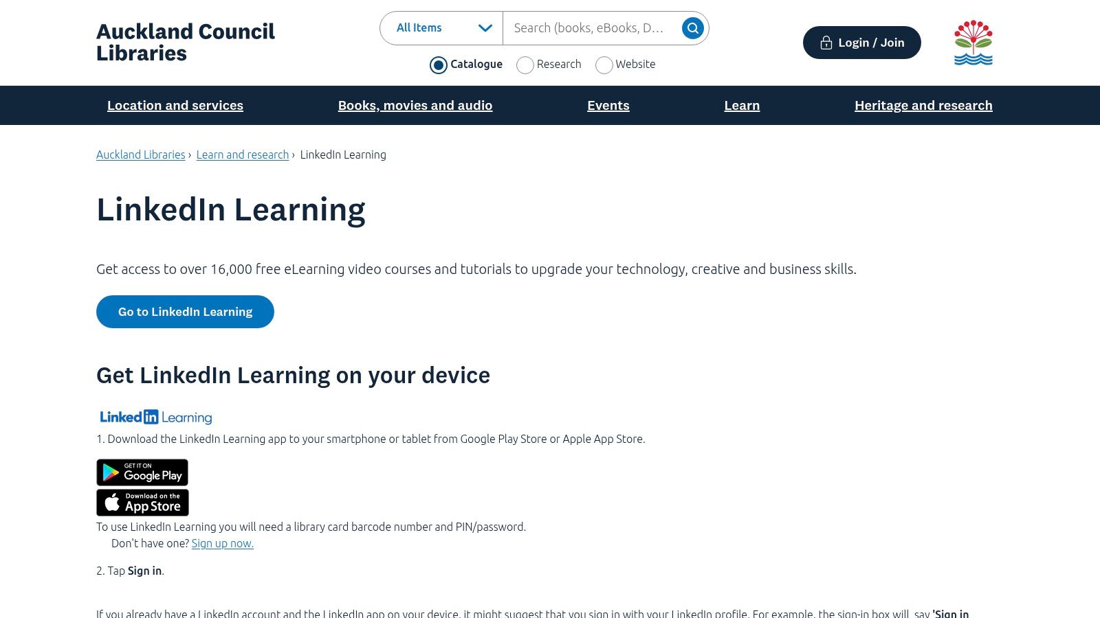 Auckland Libraries â LinkedIn Learning (for cardholders)