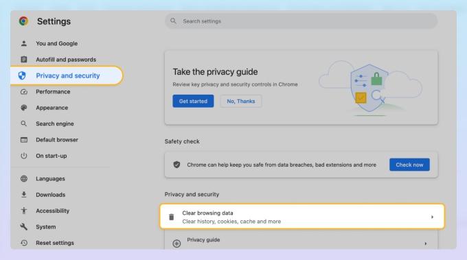 Clear browser cache and cookies