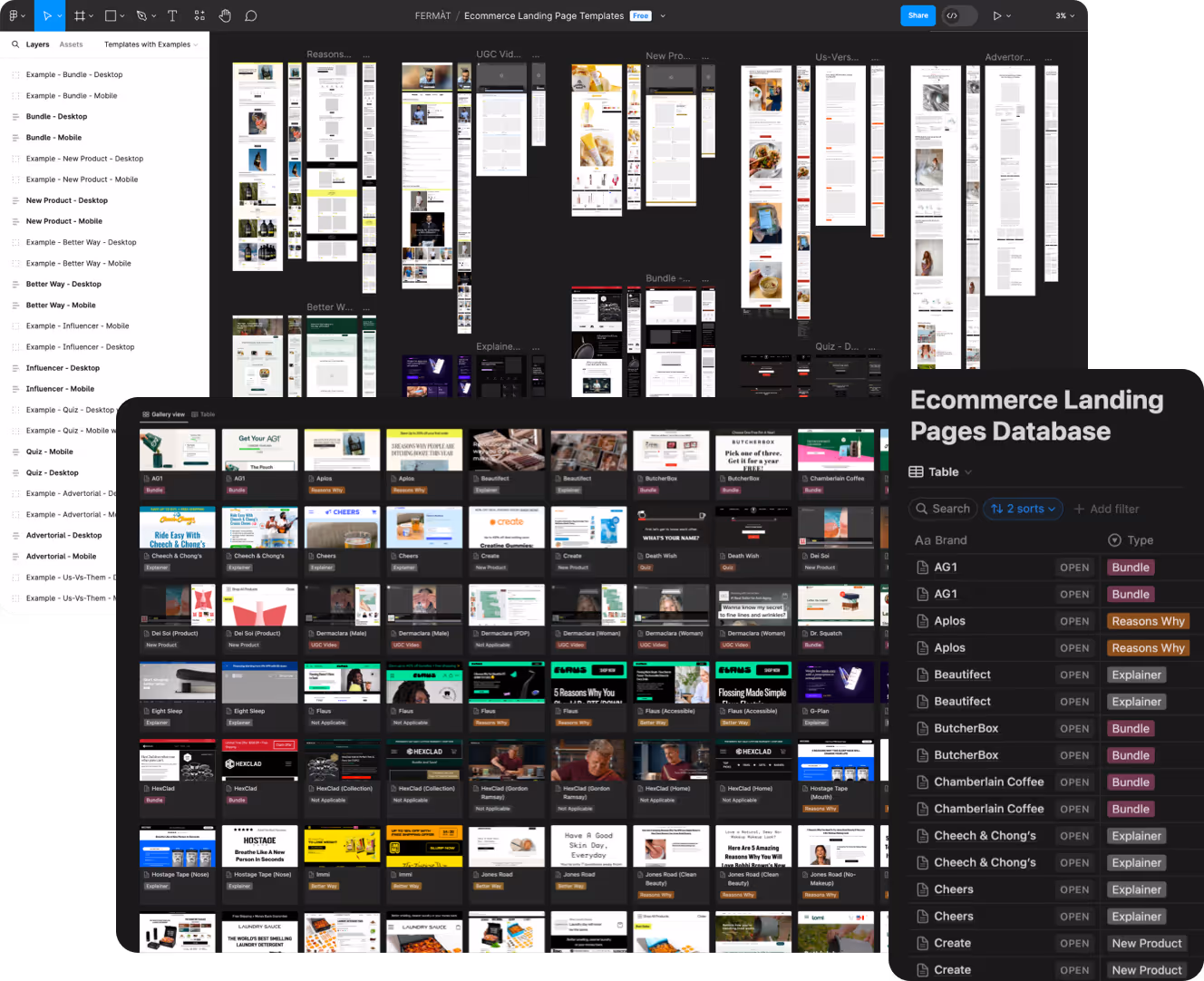 Ecommerce Landing Pages Figma & Notion