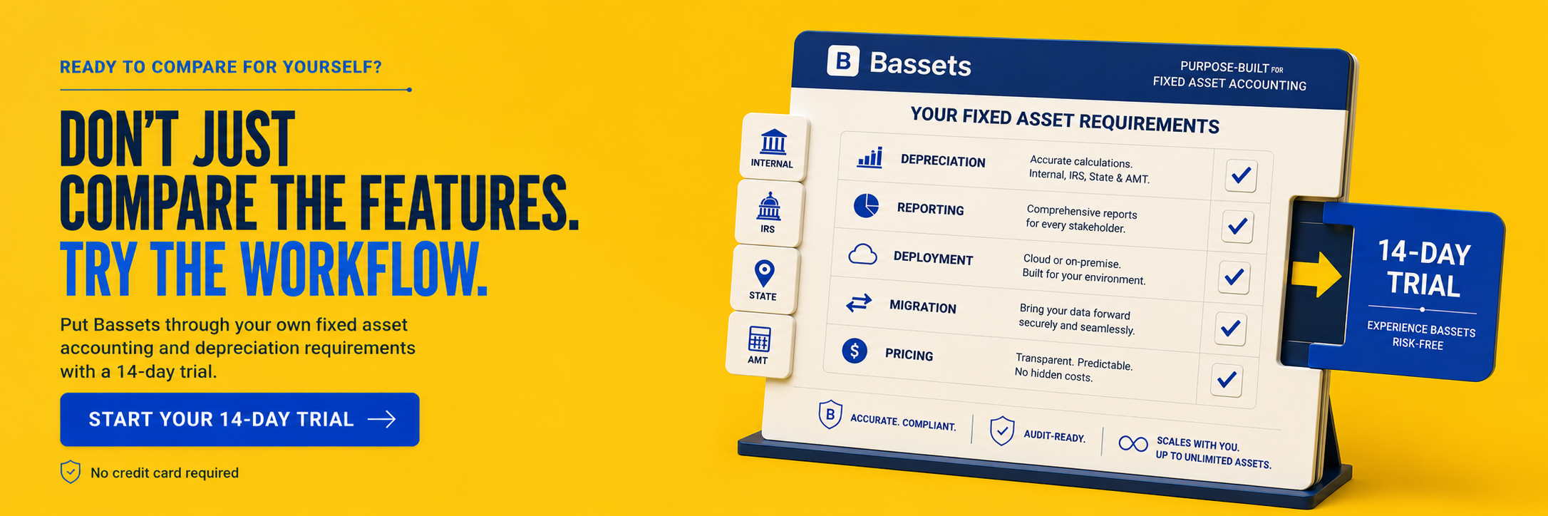 Start a 14-day Bassets fixed asset accounting and depreciation software trial