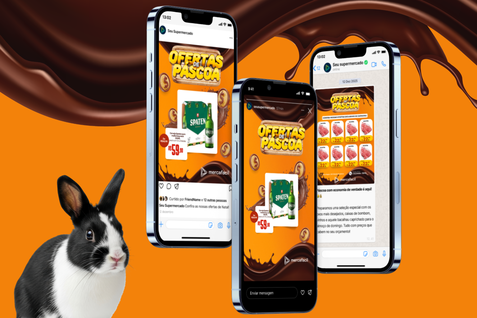 Duas mãos segurando um celular.