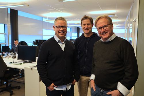 Morten Wikstrøm, daglig leder i Increo, Odd Sverre Østlie, administrerende direktør i 99x Group og Eiliv Mæhle Liljevik, daglig leder i 99x Solutions.