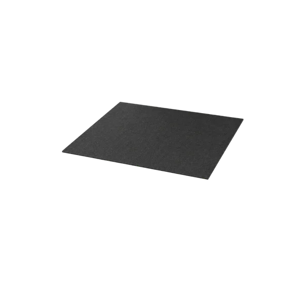 Black synthetic roofing underlayment.