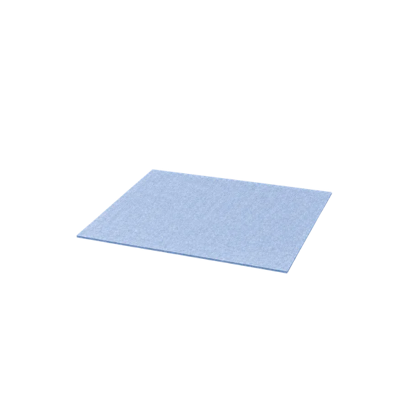 Blue self-adhering ice and water shield membrane.