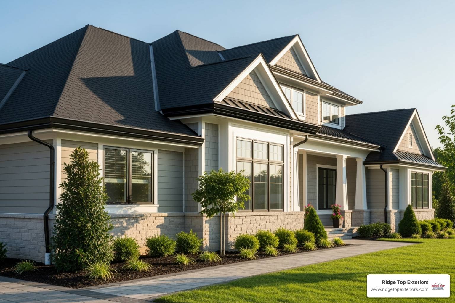 of a high-quality gutter guard system installed on a home - gutter cleaning madison