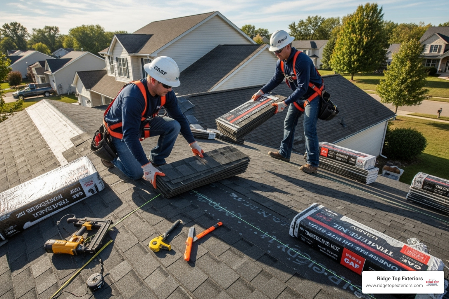 brand new GAF roof installation in progress - roof repair wisconsin rapids wi brand new GAF roof installation in progress - roof repair wisconsin rapids wi