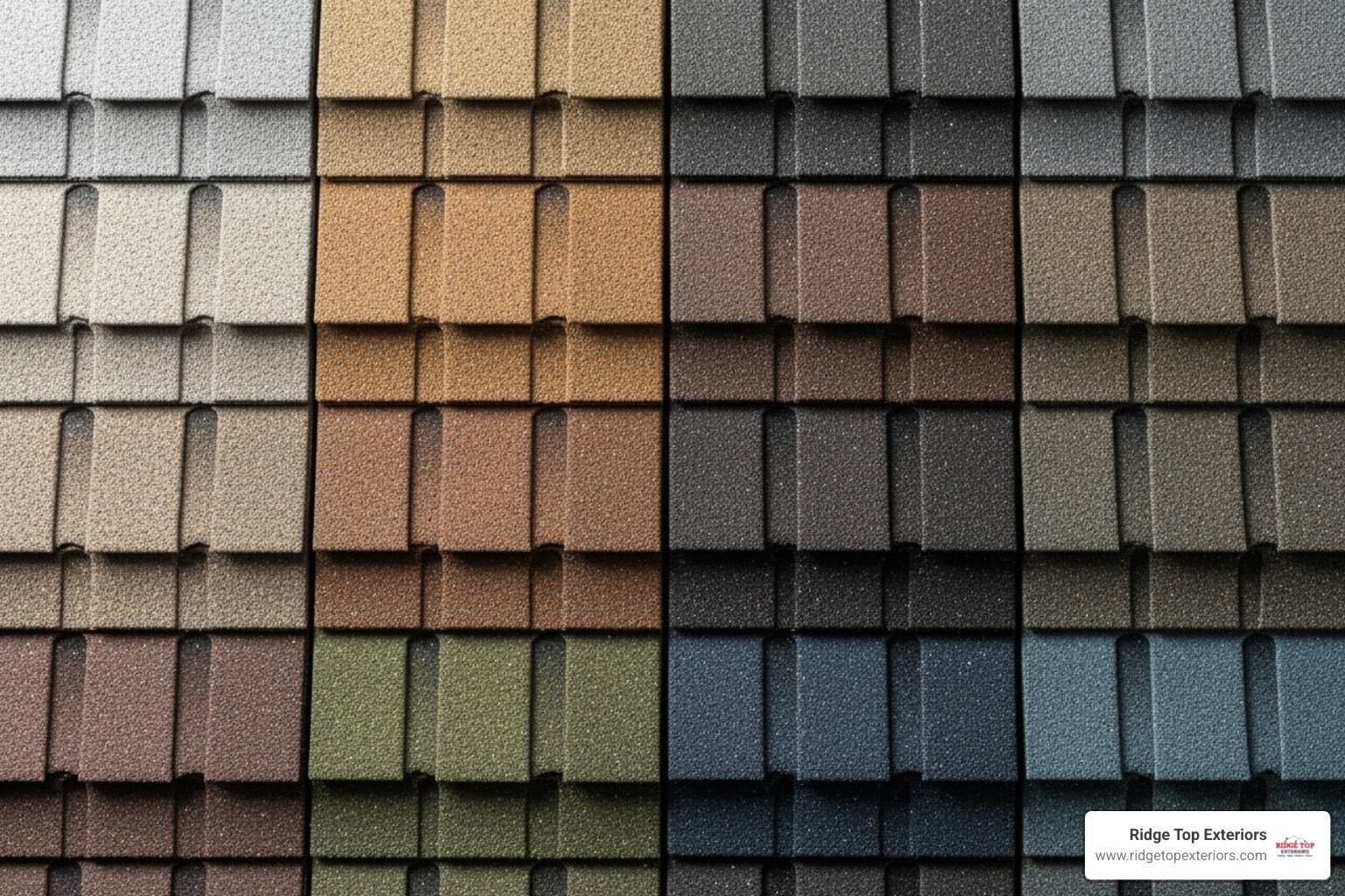 Different architectural shingle colors - new roof costs 2025 Different architectural shingle colors - new roof costs 2025