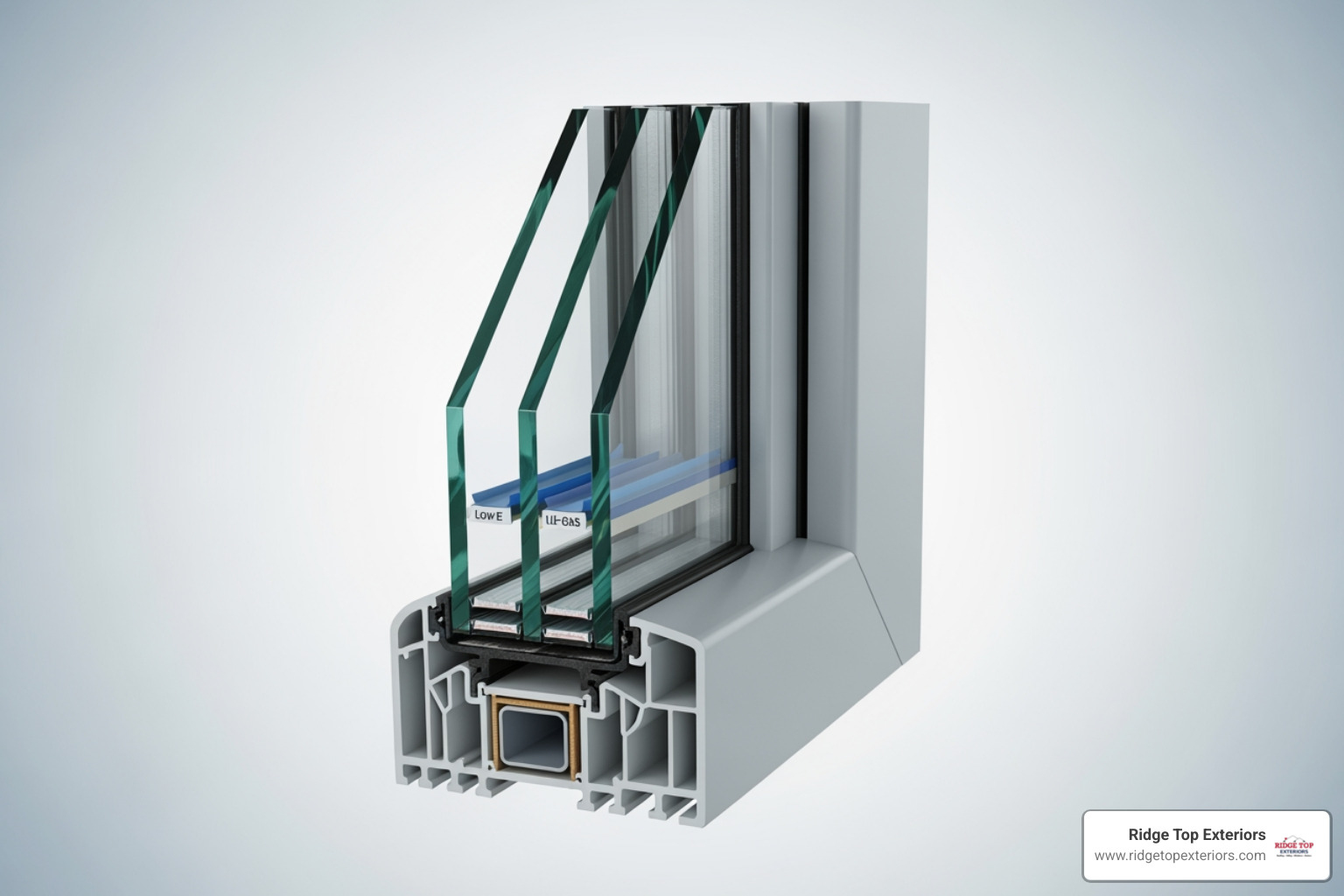 Pella triple-pane window cross-section highlighting Low-E coatings, insulated spacers, and multi-chamber frames - Pella Windows Appleton WI