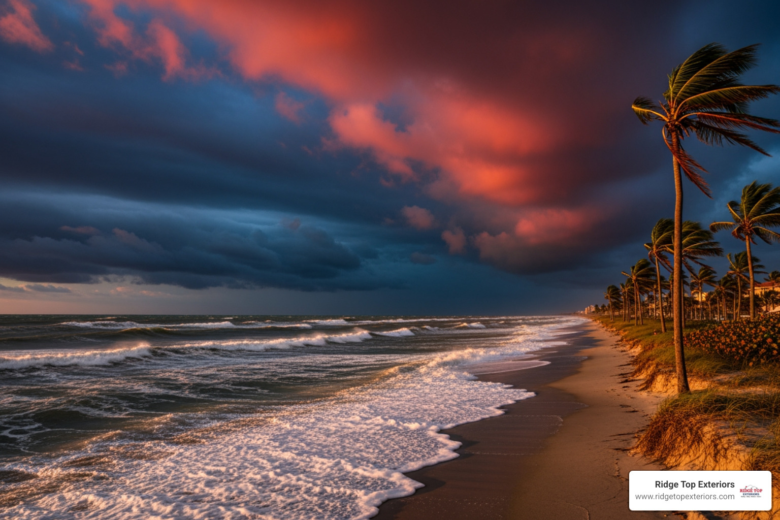 Storm clouds over Clearwater beach representing the need for hurricane-resistant windows - Window Replacement Clearwater FL Storm clouds over Clearwater beach representing the need for hurricane-resistant windows - Window Replacement Clearwater FL