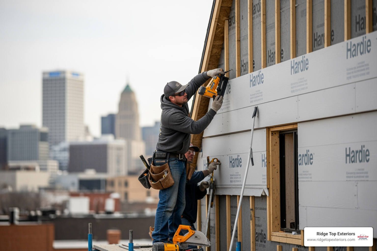 Diagram of HZ5 technology showing layers of fiber cement protection against moisture and freezing temperatures - Hardie board installation Milwaukee Diagram of HZ5 technology showing layers of fiber cement protection against moisture and freezing temperatures - Hardie board installation Milwaukee