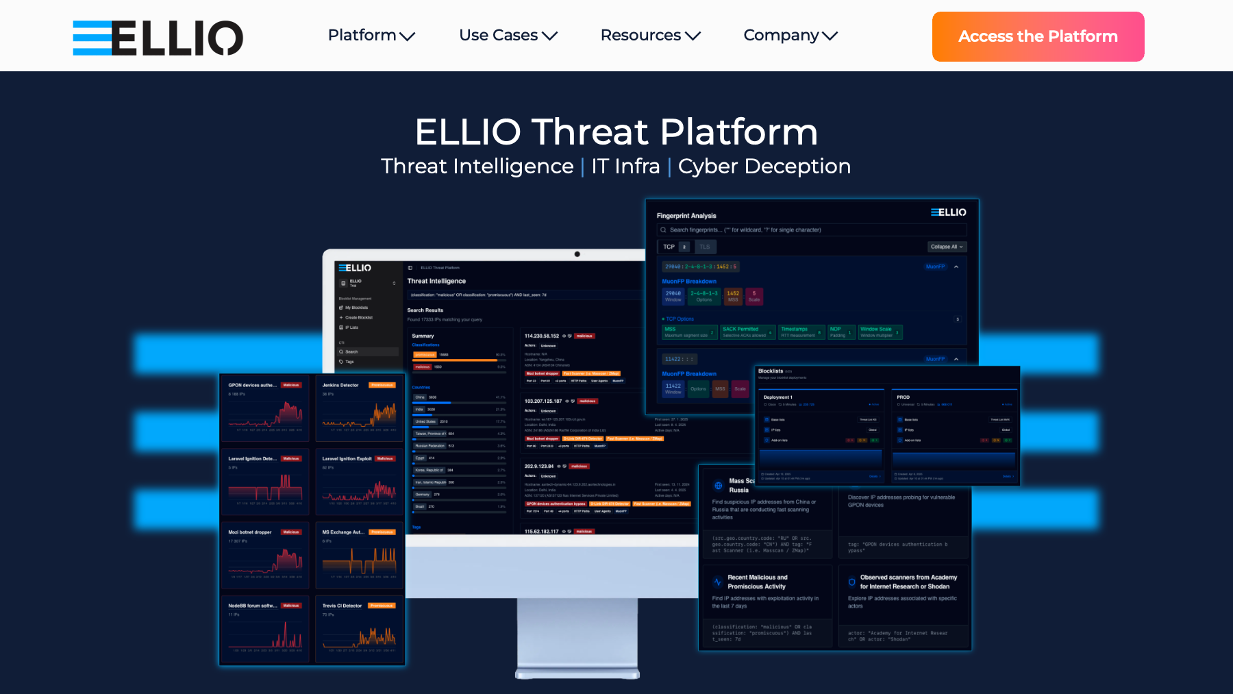 ELLIO Threat Platform | Advanced Defense Against Mass Exploitation & Recon