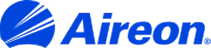 Aireon company logo with blue stylized wave and text.