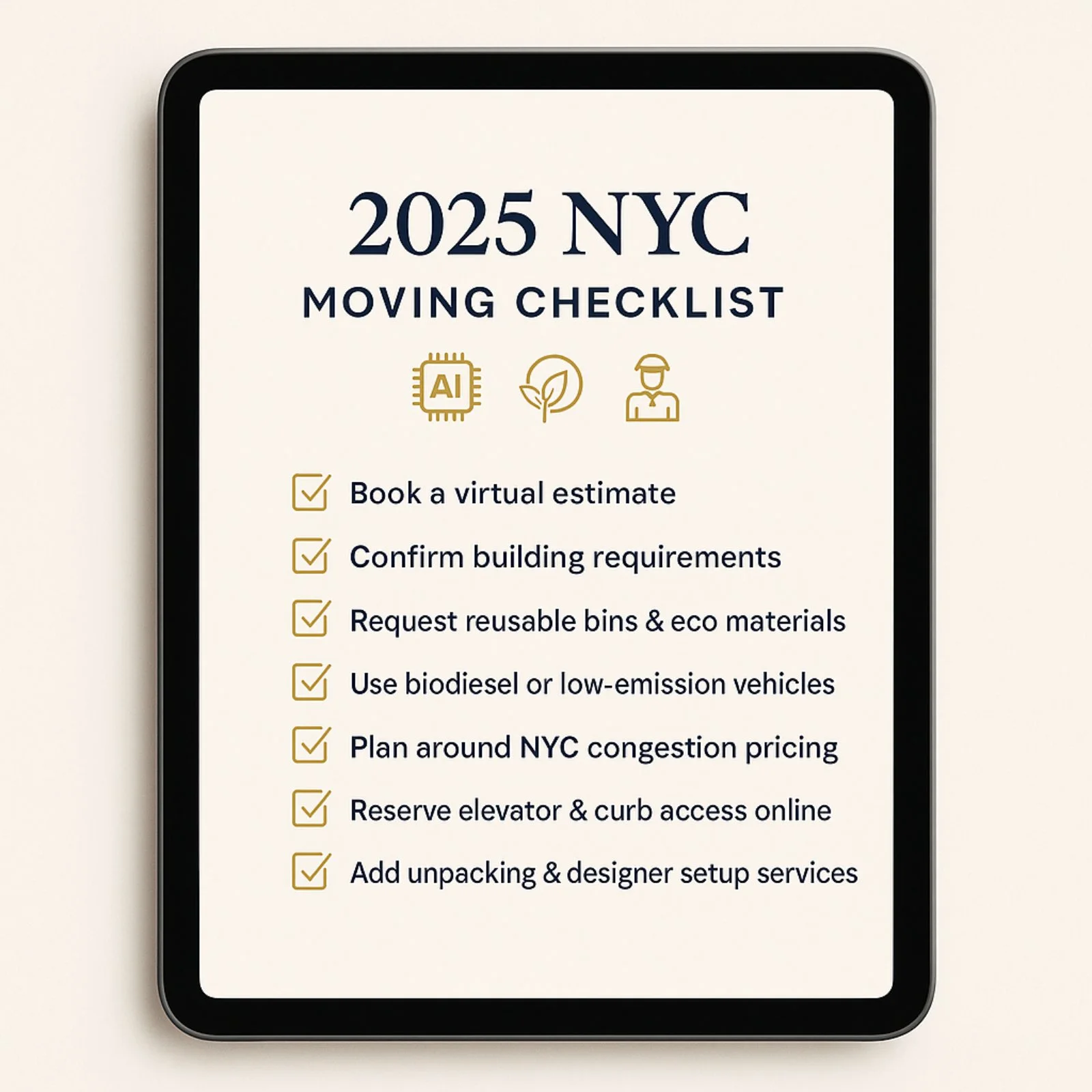 2025 nyc moving checklist
