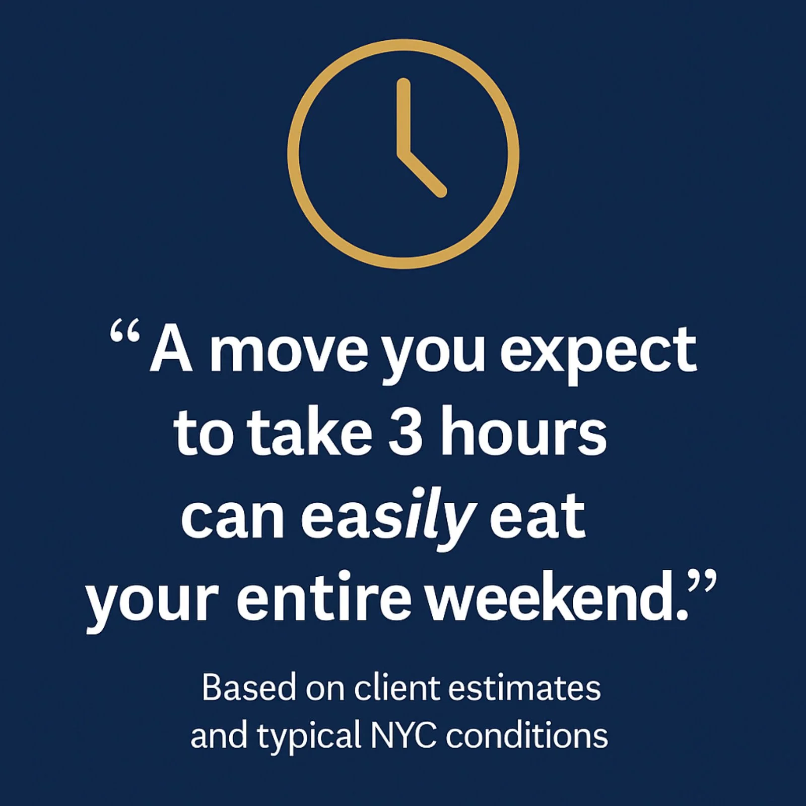 Graphic showing how NYC short-distance moves take longer than expected