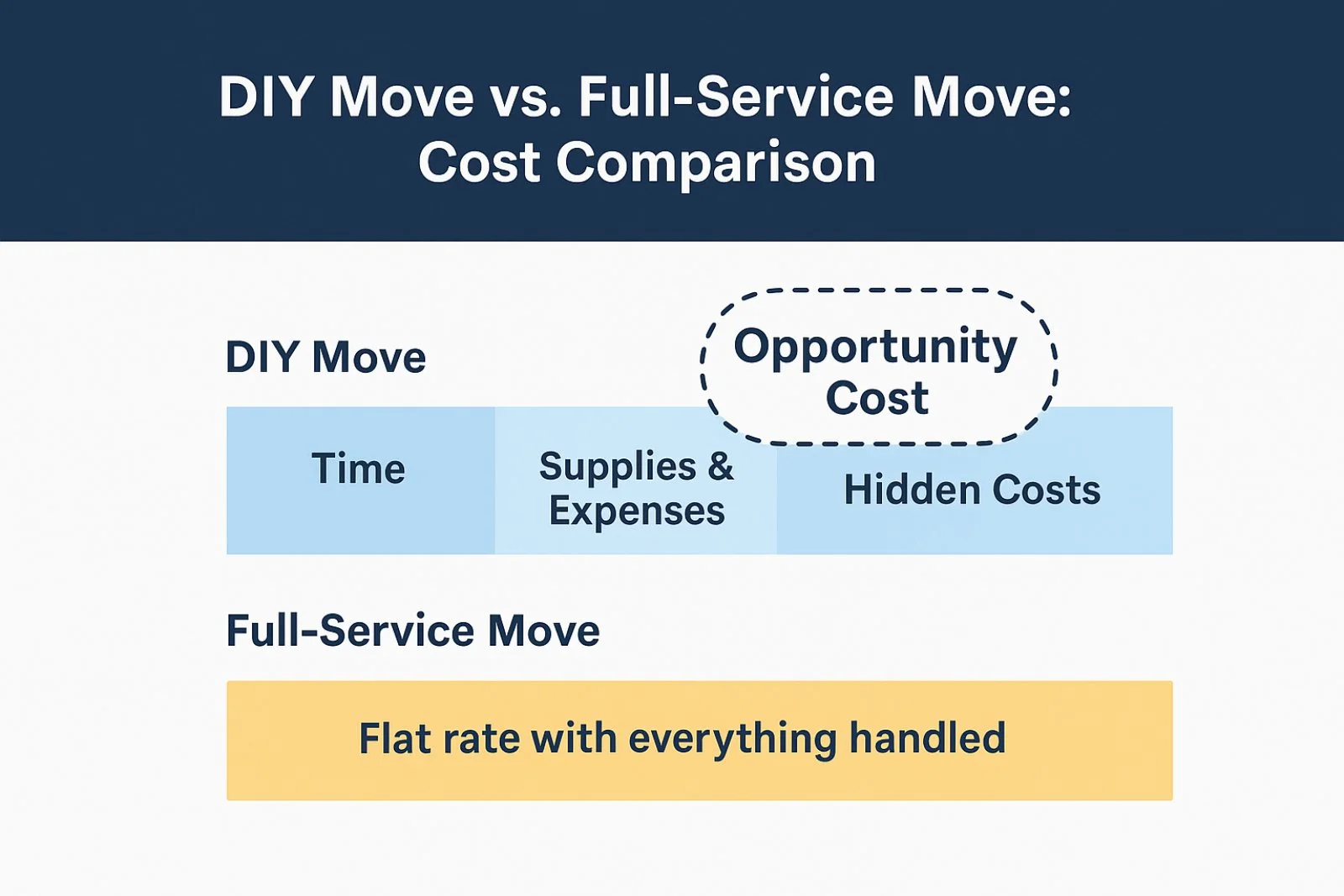 Full-service moving vs DIY cost breakdown for NYC professionals