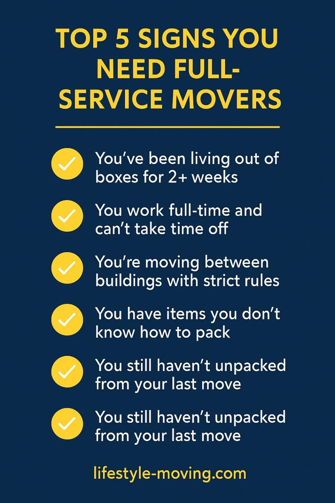 Signs you need full-service movers in New York