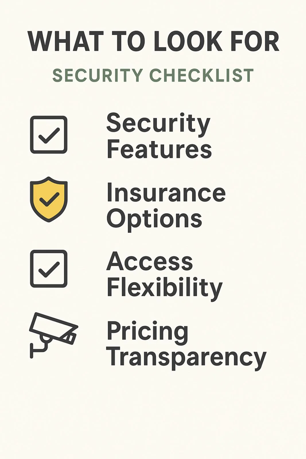 Checklist of security and insurance features to consider in NYC long-term storage.